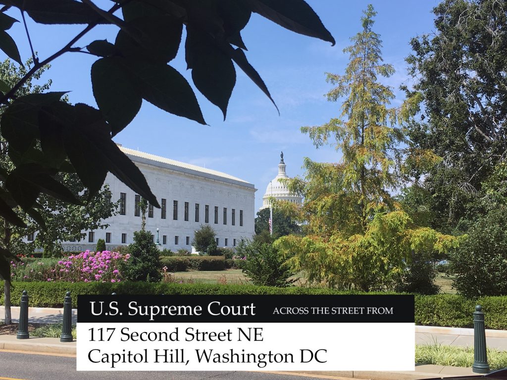 Supreme Court and U.S. Capitol across the street from ACPR 117 2nd Street NE Washington DC2